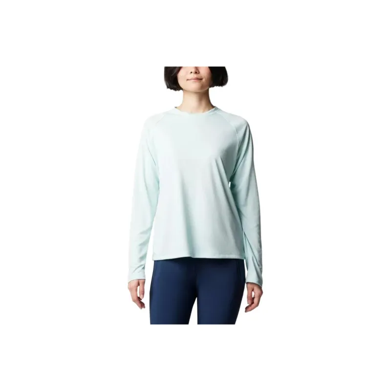 Columbia Raglan Sleeve T-Shirt Women's Gray White-0