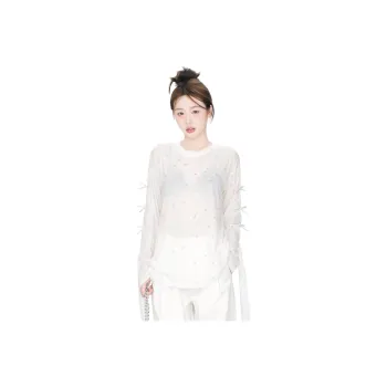 MJB Drop Shoulder Sleeve T-Shirt Women's White