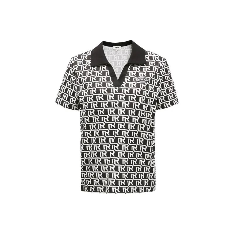ONLY T-Shirts Women's H0Z Letter Print H2O AOP-0