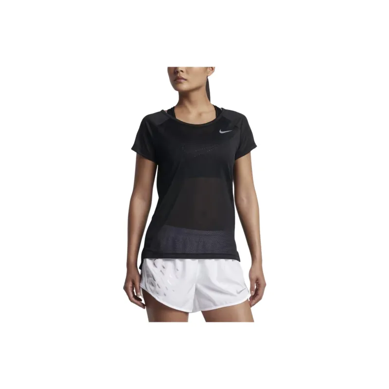Nike Raglan Sleeve T Shirt Women's Black/Reflective Silver-0