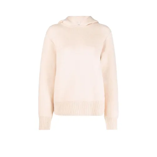 TORY BURCH Logo Embroidered Knit Hoodie