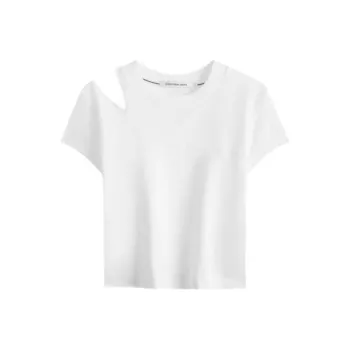 CALVIN KLEIN Regular T Shirt Women's Moon White