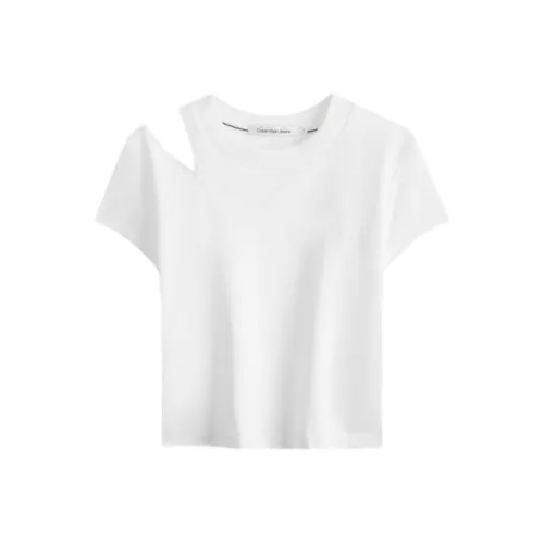 CALVIN J30J315713BAE Regular T Shirt Women's Moon White