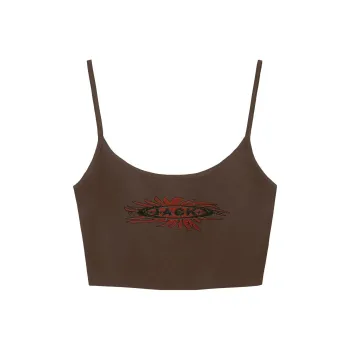 Travis Scott Sunshine Cropped Tank Brown