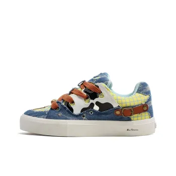 BEN SHERMAN Coverage Slip Resistant And Abrasion Resistant Low Top Skateboard Shoes Unisex Blue