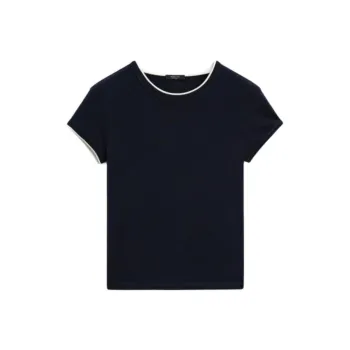 Massimo Dutti Regular T Shirt Women's Blue