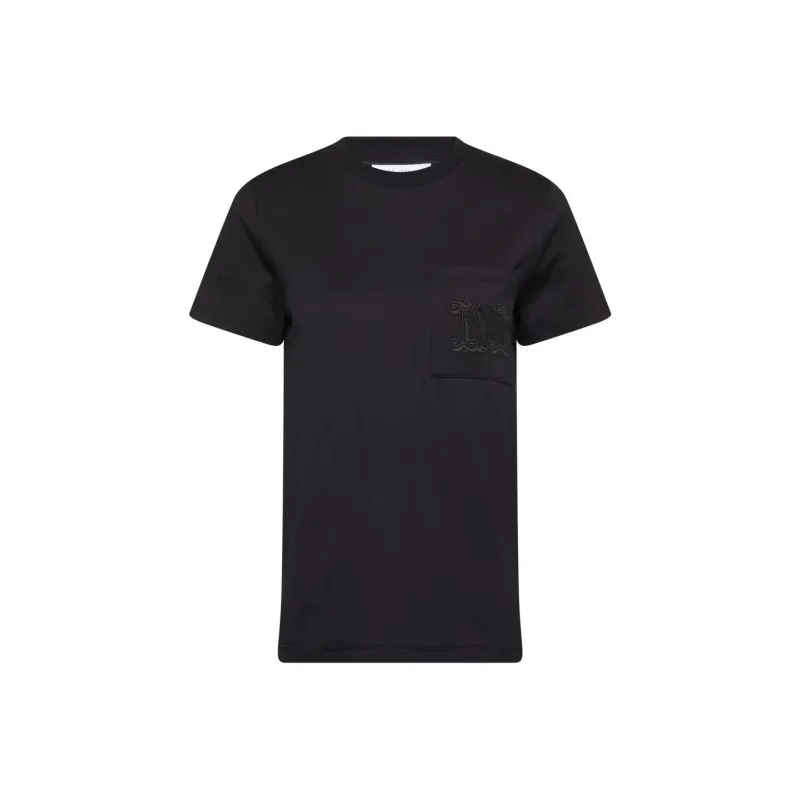 MaxMara Papaia Logo Embroidered Crewneck T Shirt-0