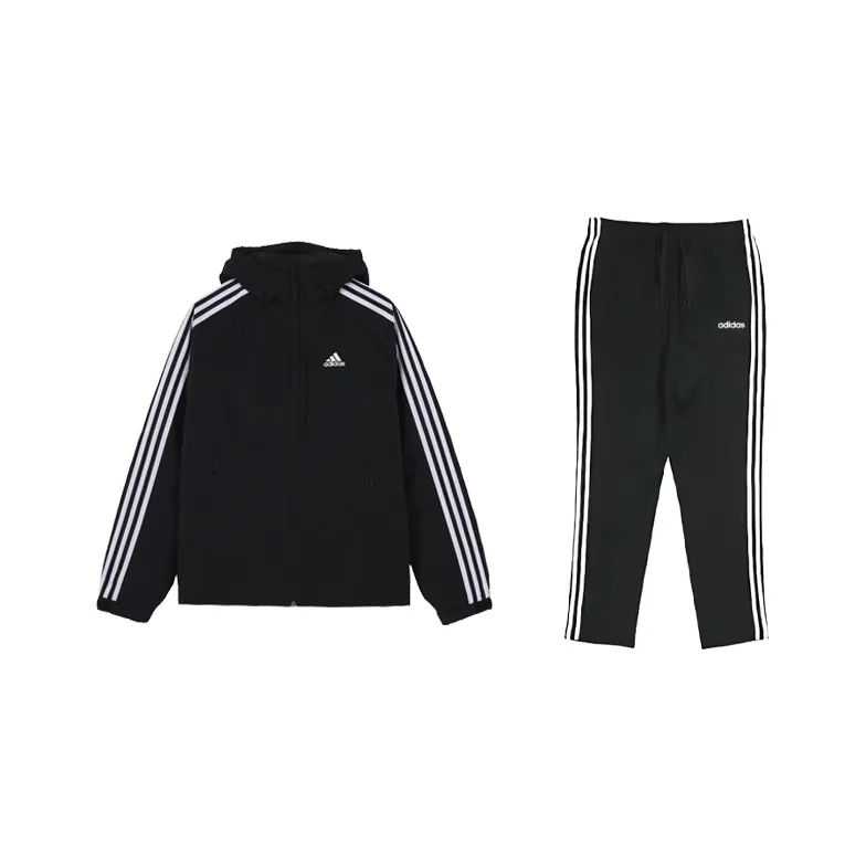 Adidas Sweatshirt Set Unisex Black-0