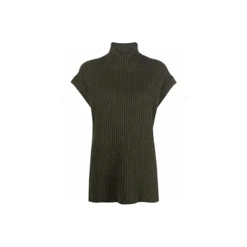 GANNI Rib Knit Vest 'Dark Green'