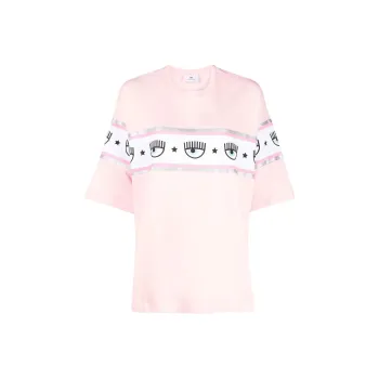 CHIARA FERRAGNI Eyelike Logo-tape T-shirt