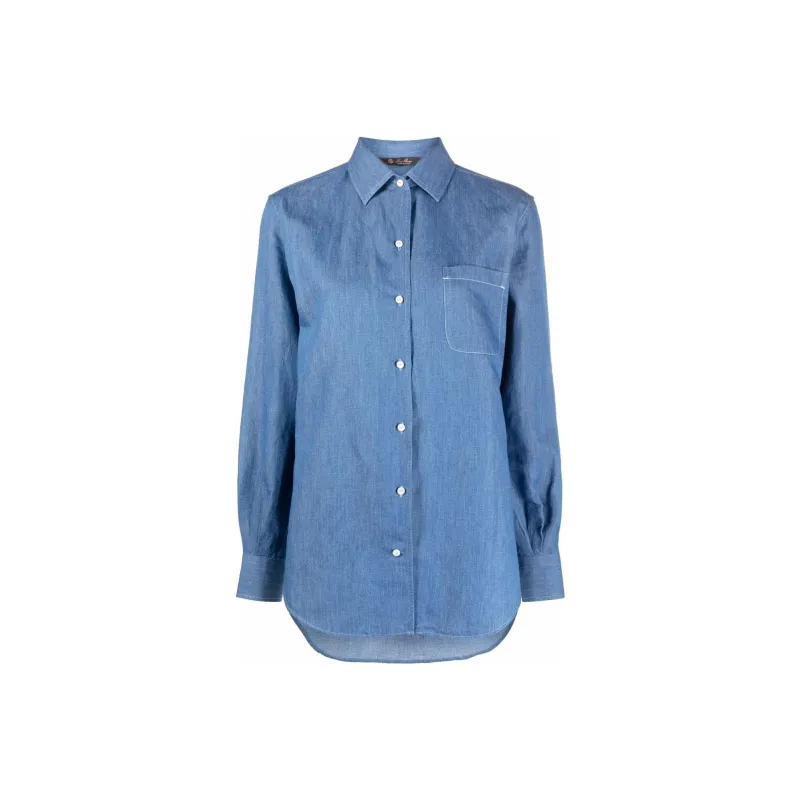 Loro Piana Shirts Women's Blue-0