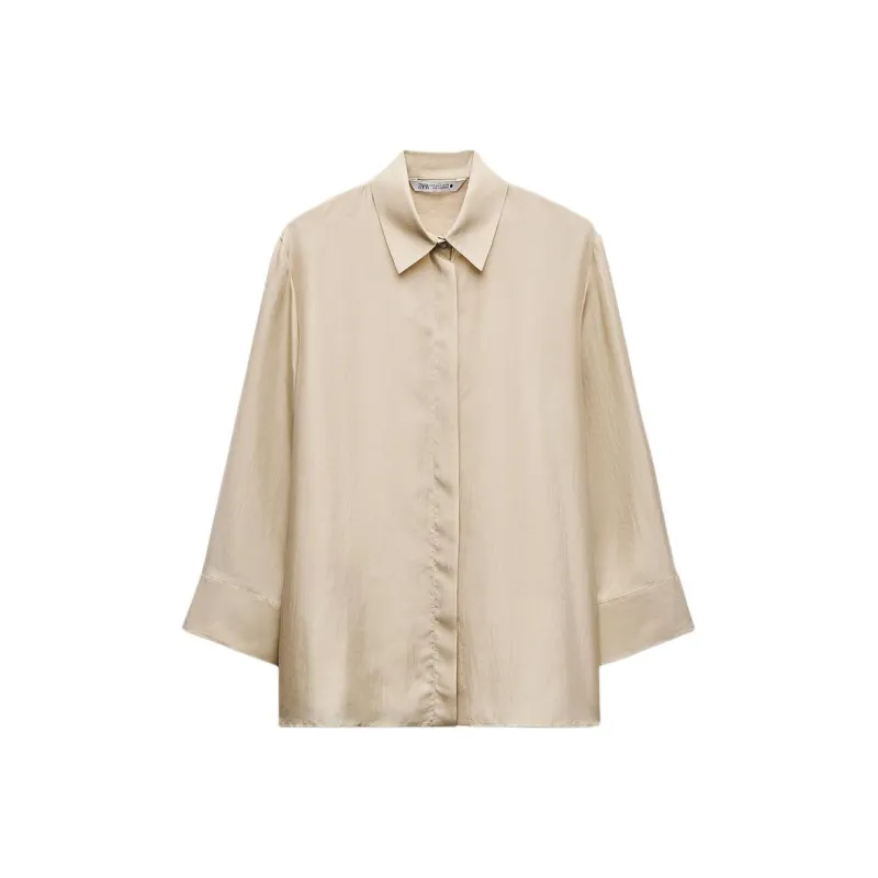 ZARA Shirts Women's Tan-0