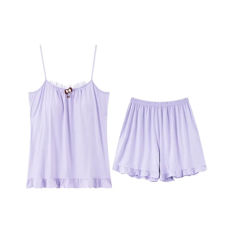 XISHE Pajama Set Women's Light Purple-0