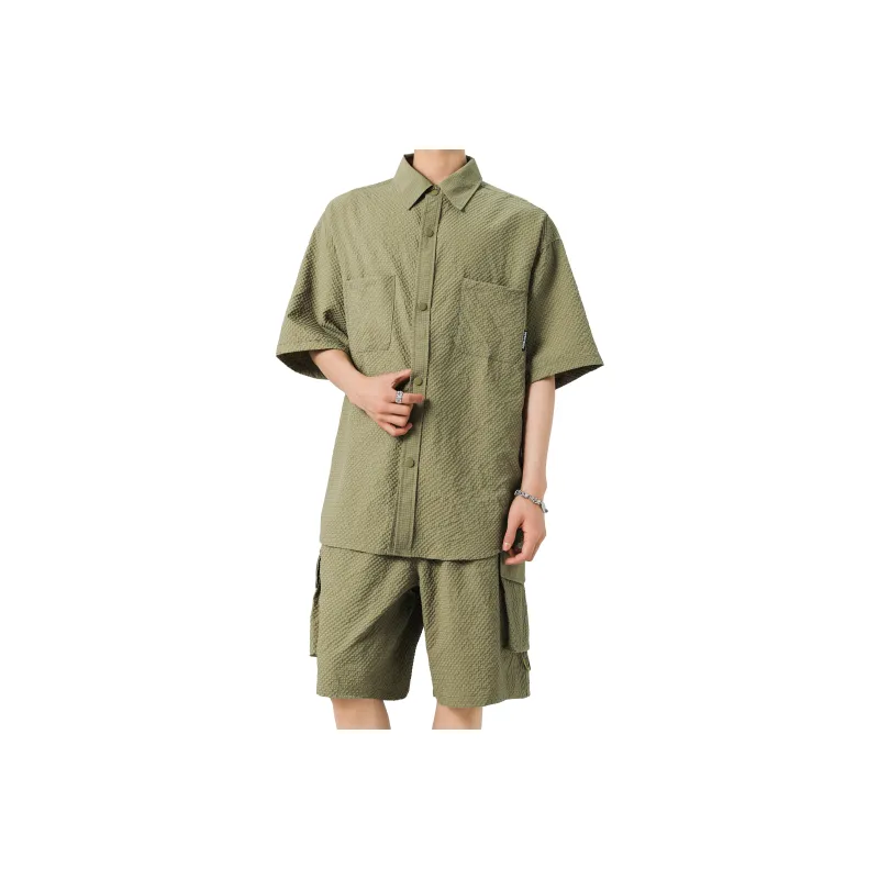 MARK WAFFLE Shirt Matching Set Unisex-6