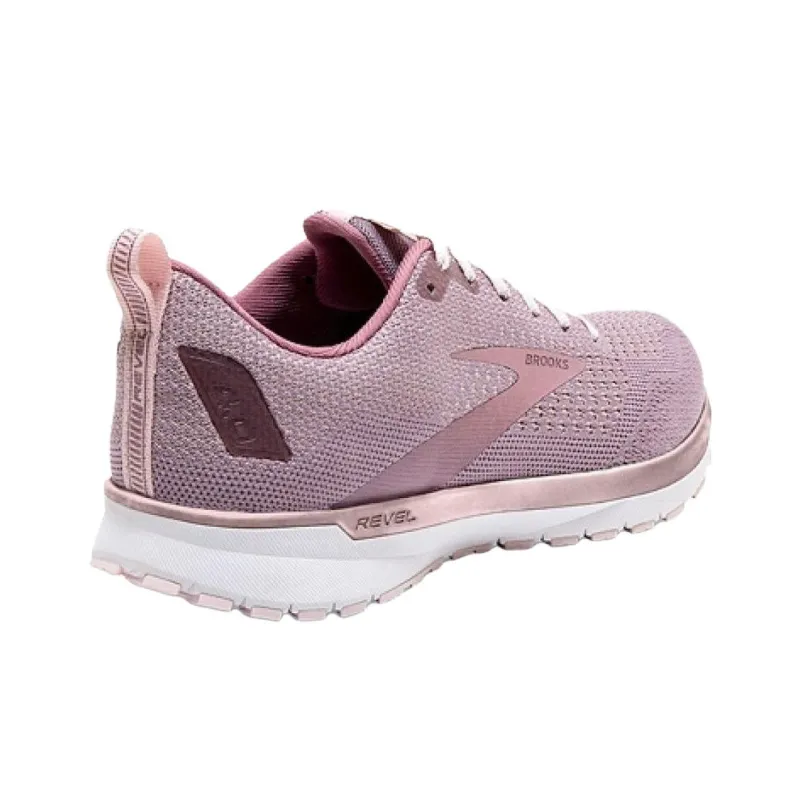 Brooks Revel 4 Anti Slip Wear Resistant Low Top Casual Running Shoes Women's Purple-3