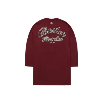 MLB Drop Shoulder Sleeve T Shirt Women's Burgundy