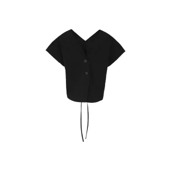 Fstudio Short Sleeved Slimming Shirt Women's Black