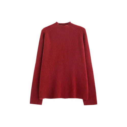 Tonlion sweater Knit Women's Dark Red