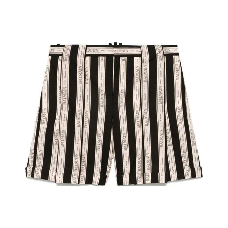 BALMAIN Striped Shorts-0