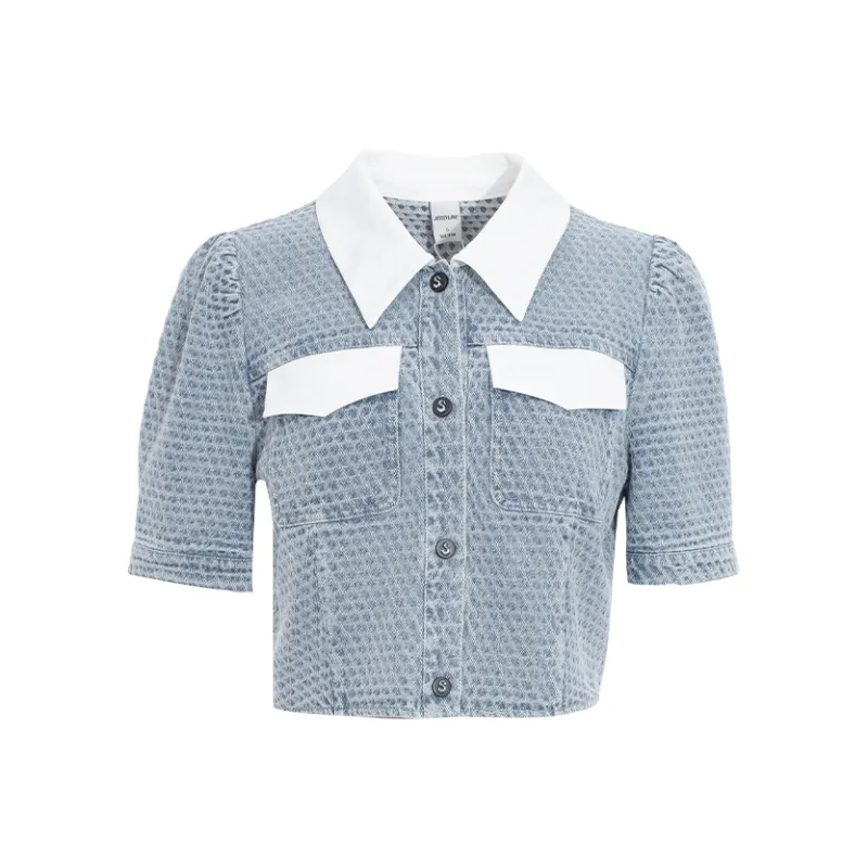JESSYLINE Shirt Women's Gray Blue-0