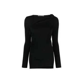 COPERNI Cut Out Asymmetric Crewneck Sweater