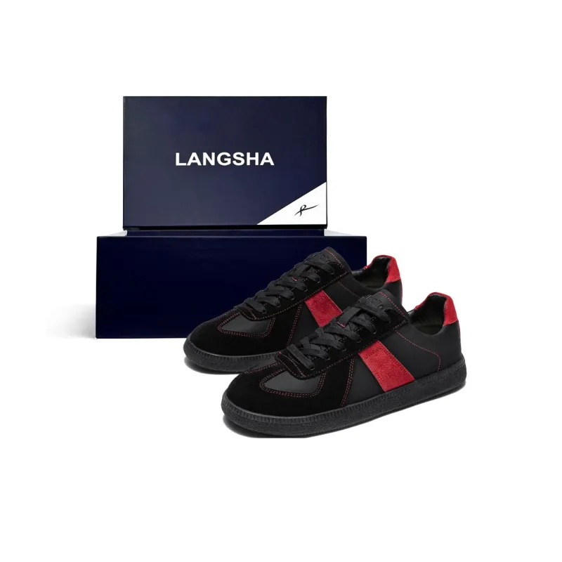 Lanza LANGSHA Cloud Collection Classic German Army Trainers Low Top Skateboard Shoes Unisex-5