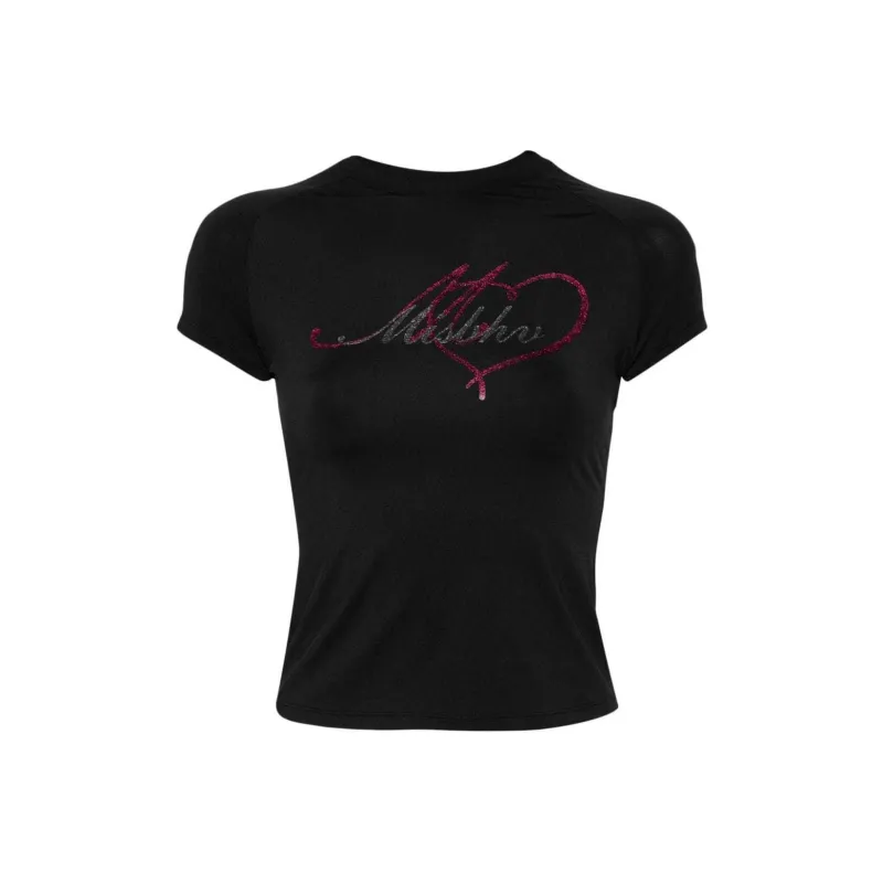 Misbhv Glitter logo T shirt-0