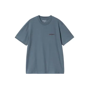 Carhartt WIP Short-Sleeve Script Embroidery T-Shirt 'Positano/Malbec'