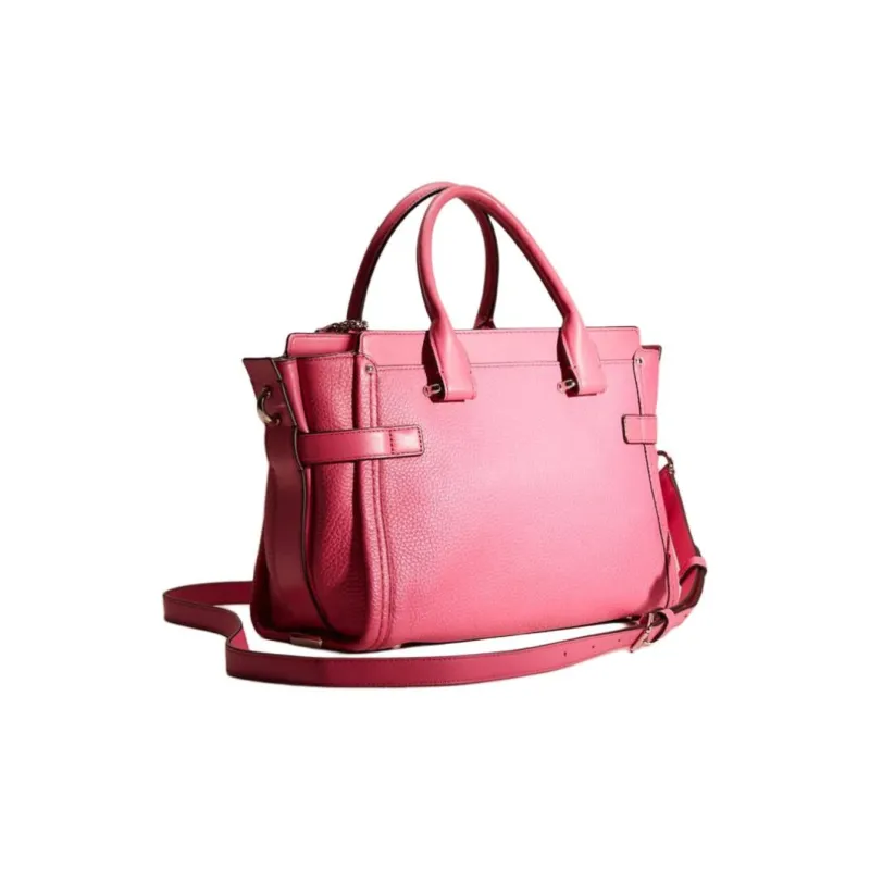 COACH Swagger Pebbled Leather Tote Bag, Shopping Bag, Shoulder Bag, Handbag Large Size Women's Pink-1