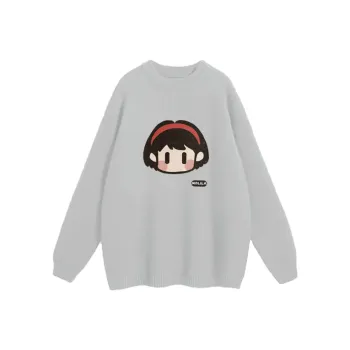 MDLILA Sweater Unisex White Gray