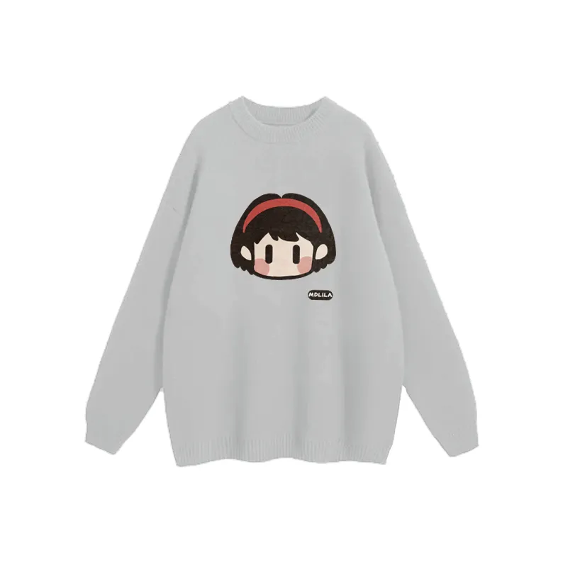 MDLILA Sweater Unisex White Gray-0