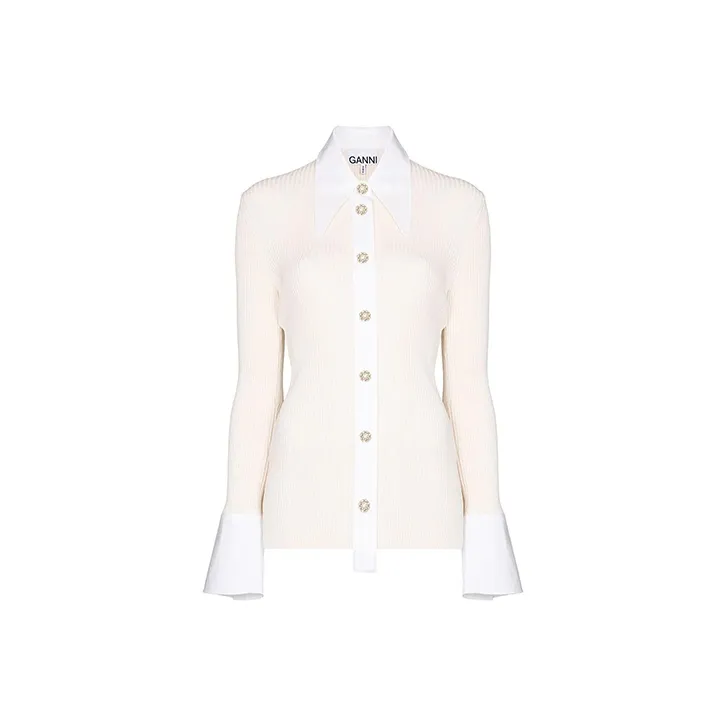 GANNI Melange Knit 'Vanilla'-0