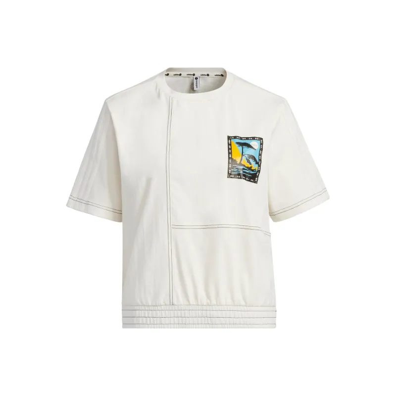 Adidas Neo T Shirts Women's Pink White-0