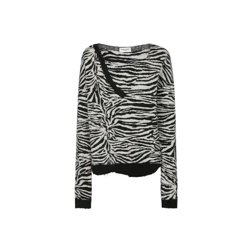 Saint Laurent metallic effect striped polo shirt