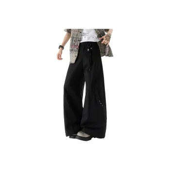 MARK WAFFLE Casual Pants Unisex Black