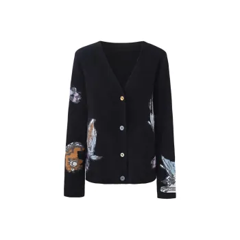 Self Who Sweaters Women's Black