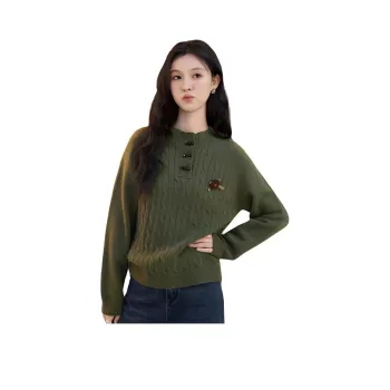 Alxnan Sweater Women's Olive Green