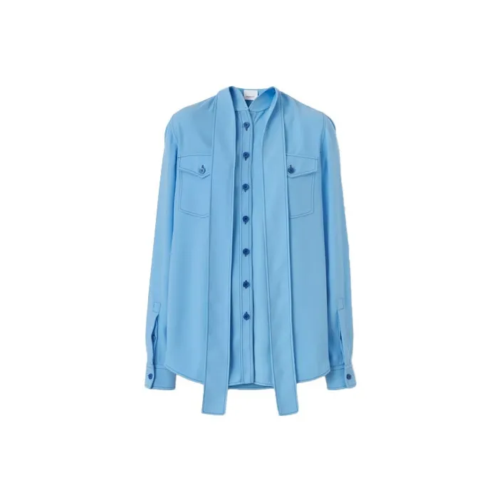 Burberry FW21 Shirt Women's Soft Cornflower Blue-0