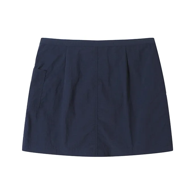 DANGEROUSPEOPLE Casual Short Skirts Women's Dark Blue-1