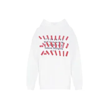 Maison Margiela Tape Logo Print Hoodie