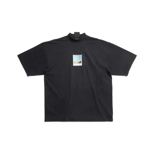 Balenciaga SS23 Drop Shoulder Sleeve T Shirt Women's Black Loose Fit Style
