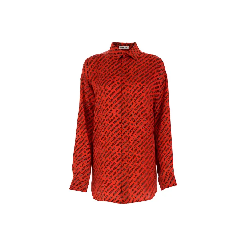 Balenciaga Shirt Regular Fit Women's Red-0