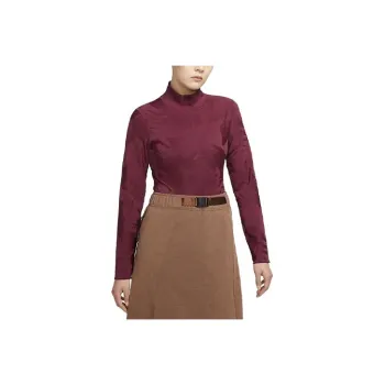 Nike T Shirts Women's Burgundy