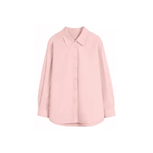 KING PRINCE Shirt Minimalist Style Versatile Basic Dopamine Dressing Women's Peach Pink