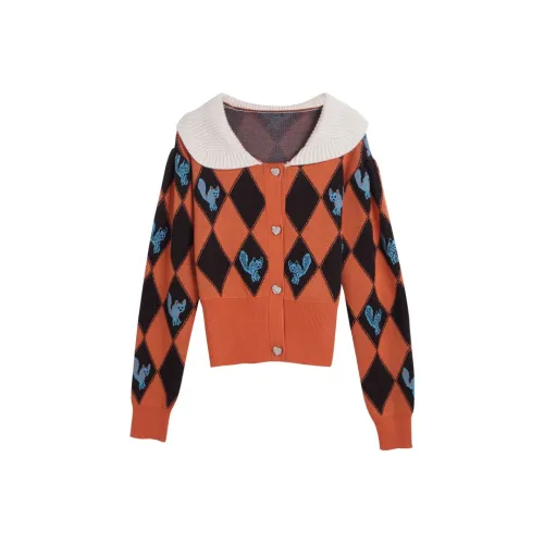 Olrain Sweaters Women's Orange