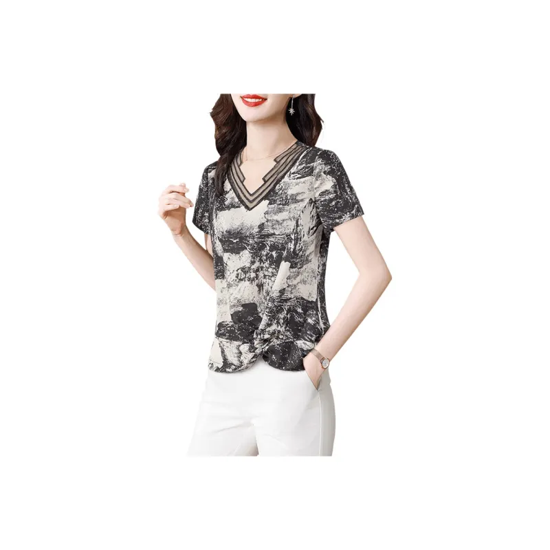 Cypress House T Shirt Women's Ink Wash Multicolor-0