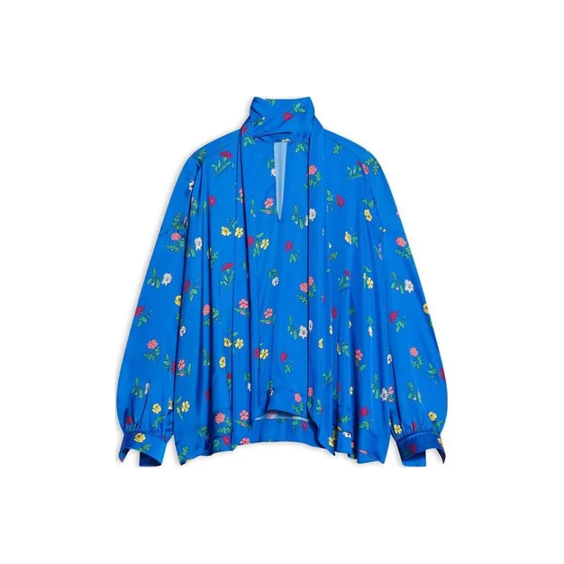Balenciaga Shirts Women's Royal Blue-0