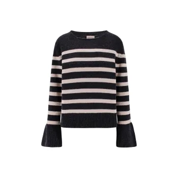 Semicouture Striped Boat neck Jumper