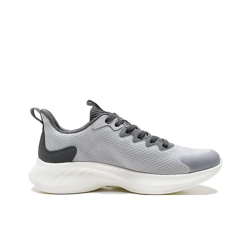 QIAODAN Non slip, Wear resistant, Impact resistant Low Top Casual City Commute Running Shoes Men's Mist Gray Shark Gray-1