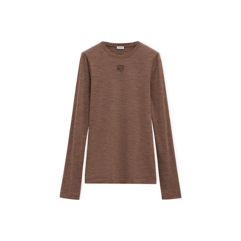LOEWE Long Sleeve Top 'Chocolate Brown'-0